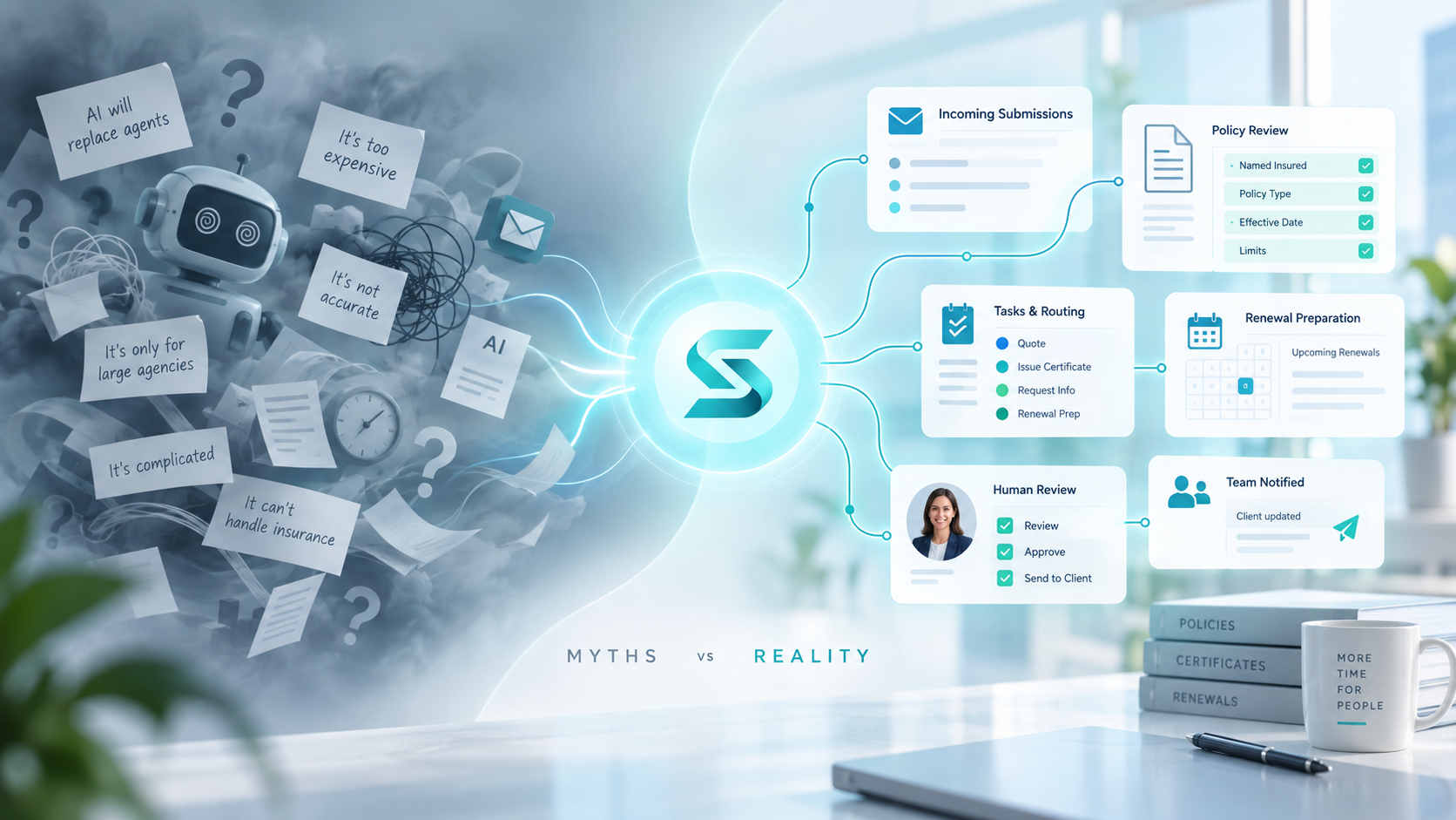 AI automation myths and realities for commercial insurance agencies